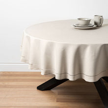Load image into Gallery viewer, Hemstitch Table Cloth 70 Round Linen
