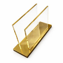 Load image into Gallery viewer, TAJ Designs Standing Napkin Holder Gold Mirror
