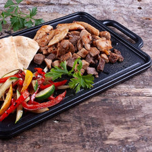 Load image into Gallery viewer, VICTORIA Rectangular Cast Iron Reversible Seasoned Griddle 12.5â€ x 7.5â€
