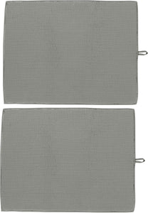 2PK JUMBO 18X24" MICROFIBER DRYING MAT- GREY
