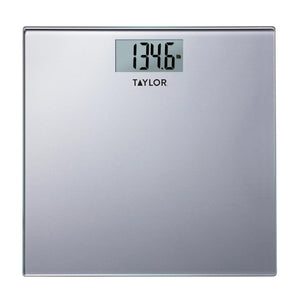 Glass Digital Bath Scale Silver, 400 Lb.