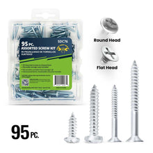 Load image into Gallery viewer, 95 PC Screw Assortment With Hard Shell Storage Case
