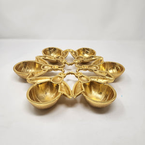 TAJ Bee Six Sectional Simonim Tray Gold In