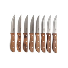 Load image into Gallery viewer, 8pc Jumbo Steak Knives Walnut
