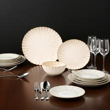 Load image into Gallery viewer, VB-ATLSET Atlantic Porcelain Cream 12 Pc Dinnerware Set Service for 4
