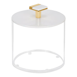 J-JKLS-CLR SML LUCITE JAR - GOLD KNOB