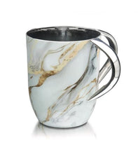 Load image into Gallery viewer, 50886 WASHCUP ABSTRACT WHITE/GOLD
