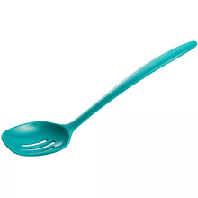 Load image into Gallery viewer, 12&quot; Melamine Slotted Spoon Turquoise
