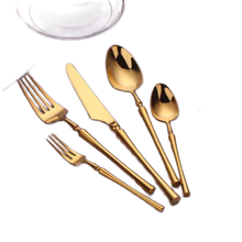 Load image into Gallery viewer, TAJ-FW-104 TAJ Crown Shiny Gold Flatware Service For 4 Dishwasher Safe
