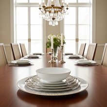 Load image into Gallery viewer, TAJ Designs Gold Rays Dinnerware Service For 4
