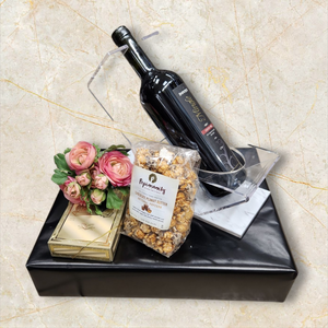 MM13 Lucite Wine Bottle Holder Mishloach Monos