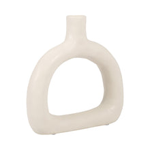 Load image into Gallery viewer, 18421-02 CER 8&quot; TEXTURED WIDE CUT-OUT VASE, C
