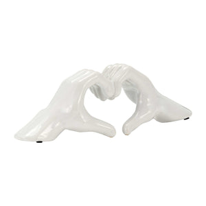 15688-03 5" HAND-HEART, WHITE
