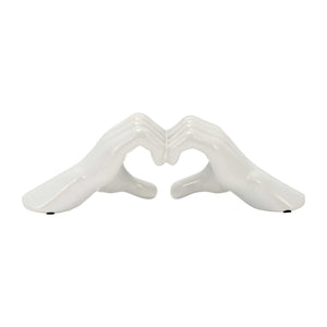 15688-03 5" HAND-HEART, WHITE