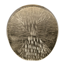 Load image into Gallery viewer, 17755-01 Metal, 8&quot; Etched Oval Vase, Champagne
