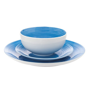 70420 SPIRAL BLUE 12 PC PORCELAIN  Service For 4