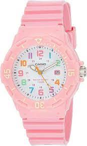 LRW200H-4B2 Casio Women s Light Pink White Sport Date 12 24 100M Watch