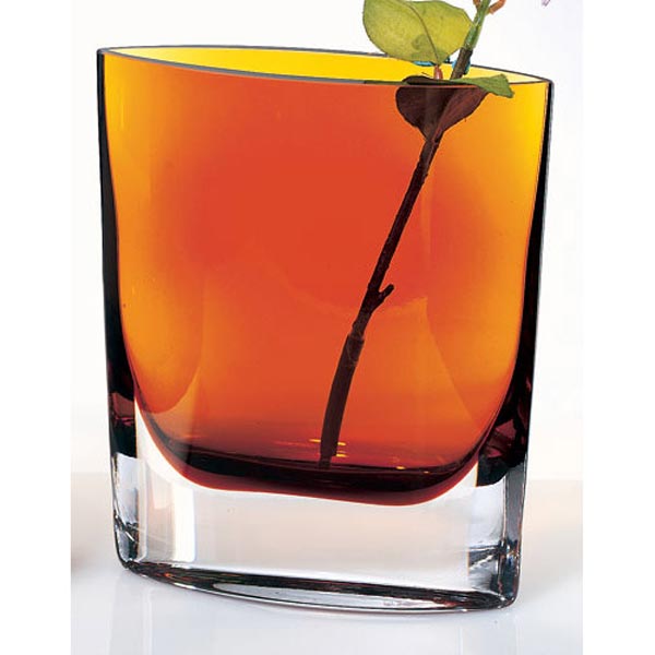 K2028K Amber Vase Samantha 8 Inch