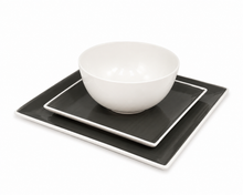Load image into Gallery viewer, Black Grain Dinnerware Service For 4 Square
