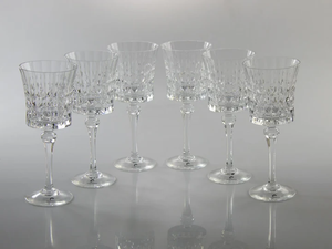 VWR4707 Set of 6 Diamond Cut Glasses