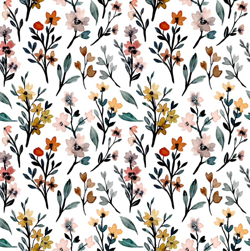 Multi Color Floral - Charger - (SQUARE)