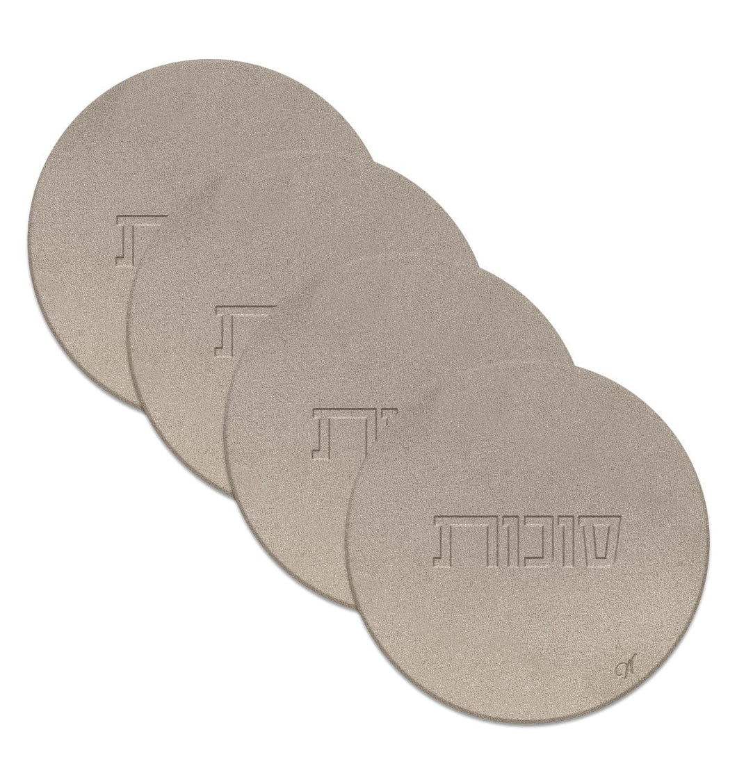 PU-SU-CC-GO Leather Sukkos Cup Covers - Gold