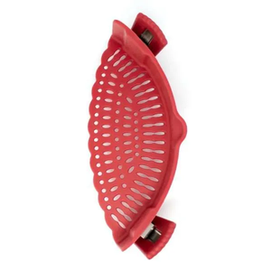 SILICONE CLIP-ON STRAINER, RED