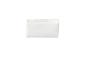 39807 Cement Rectangle Wide Opening Flower Pot SM Matte Finish White..9.00"x5.00"x5.00"H