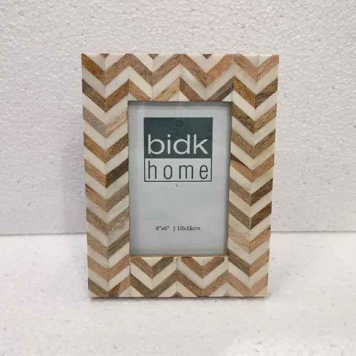 705105 4X6” Zig Zag Frame White & Brown