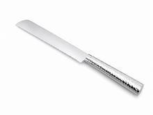 Load image into Gallery viewer, 18230-0000 Hammered Silver Challah Knife By Hazorfim non sarated

