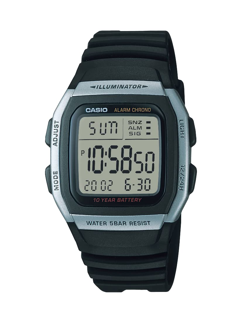 W96H-1AV Casio Men s Alarm Chronograph Digital Sport Stainless Steel Watch