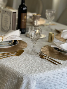 1097 Tahiti White Tablecloth