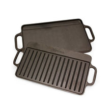 Load image into Gallery viewer, VICTORIA Rectangular Cast Iron Reversible Seasoned Griddle 12.5â€ x 7.5â€
