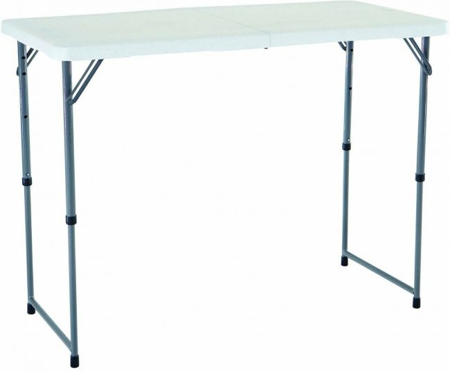 4 Foot TABLE/FOLD IN half-ADJ.HEIGHT- 24 x 48