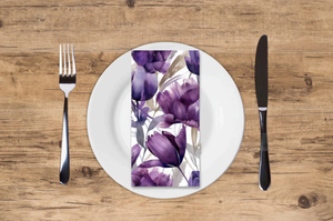 Violet Tulips - Printed Guest Towel