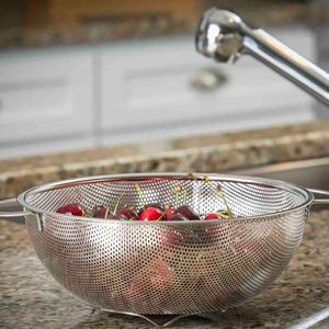3 Qt Colander with Handles, Stainless Steel