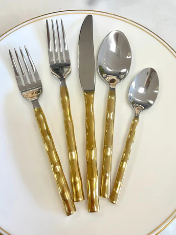 G101072 Flamingo Gold Flatware Service For 4
