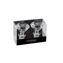 Load image into Gallery viewer, Diamond Bottle Stopper Set Of 2 Clear
