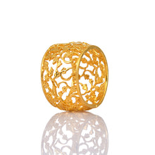 Load image into Gallery viewer, TAJ Designs Gold  Damask Napkin Ring

