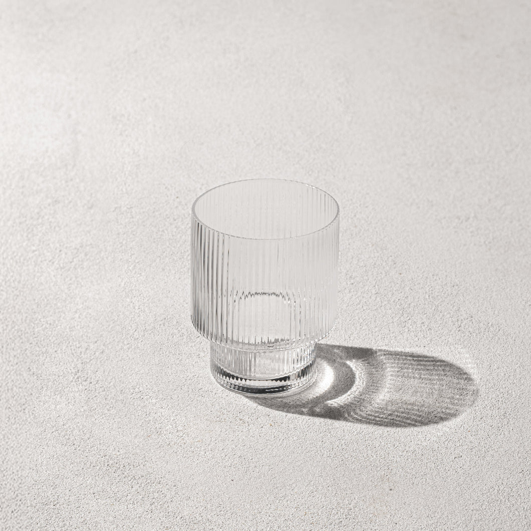 VD-5719-CL Malibu Ribbed Rocks Glass Clear 11 oz