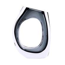 Load image into Gallery viewer, EV19354-01 10&quot; ELINA CUT-OUT BLACK GLASS VASE
