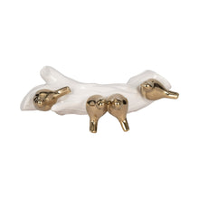 Load image into Gallery viewer, 20414 14&quot; Birds Sitting On Branch, White/gold
