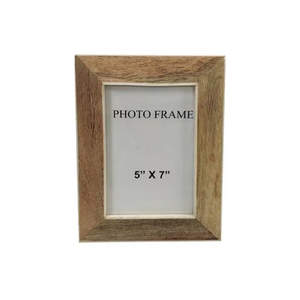 705070 5x7” Wood Picture Frame w/ White Resin Border