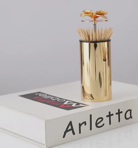 Bromei Toothpick Holder Flower Silver