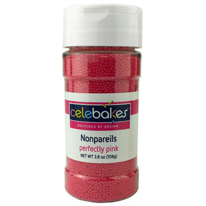 Celebakes Perfectly Pink Nonpareils, 3.8 oz.
