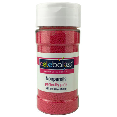 Celebakes Perfectly Pink Nonpareils, 3.8 oz.