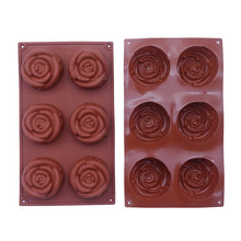 Load image into Gallery viewer, Cherle Silicone Rose Mold 6 Cavities
