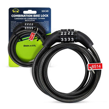 Load image into Gallery viewer, Combination Bike Lock 4 Ft
