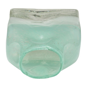 14710-05 Glass 13" Bottle Vase, Aqua Haze