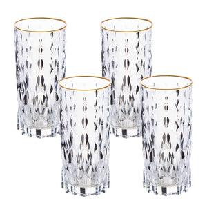 LG7003 MARILYN GOLD S/4 HIGHBALL 11OZ